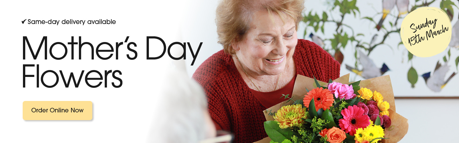 Seasonal bouquets from Flower Design in Rowlands Gill offering same-day delivery