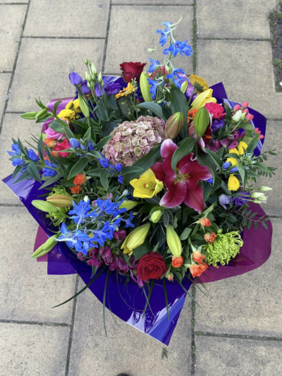 Singing the blues - This beautiful bouquet is sure to chase the blues away